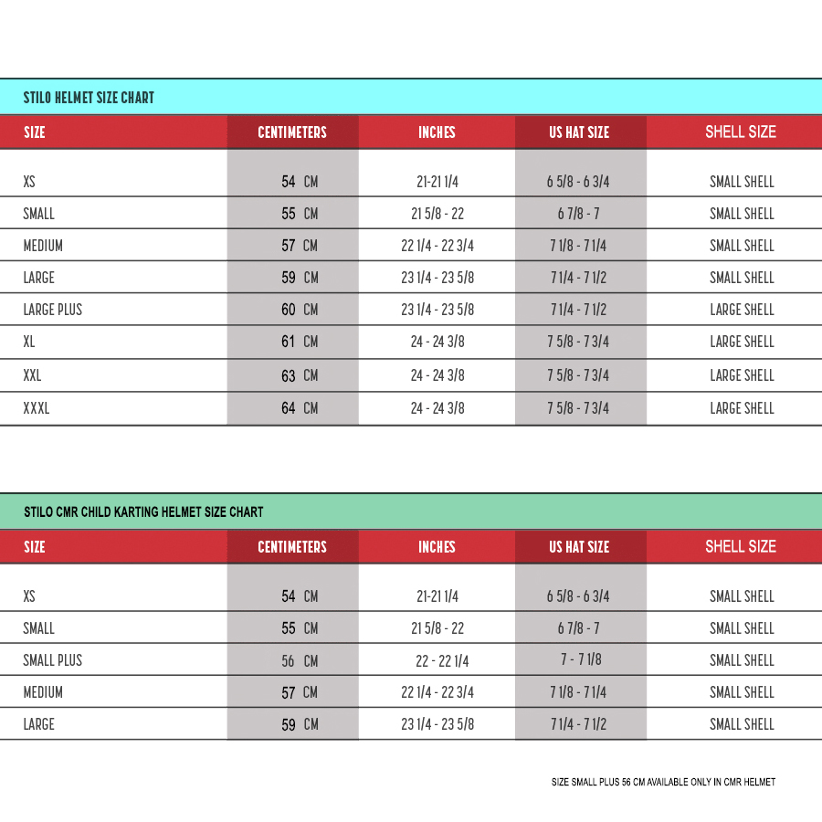 Stilo Helmet Sizing